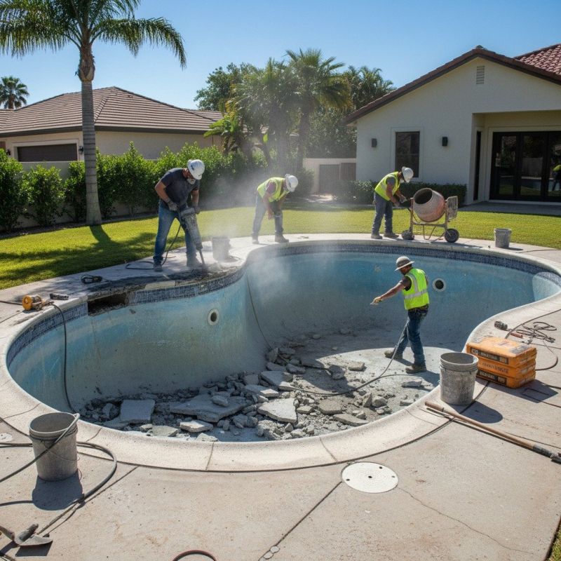 Local Swimming Pool Demolition pros at work